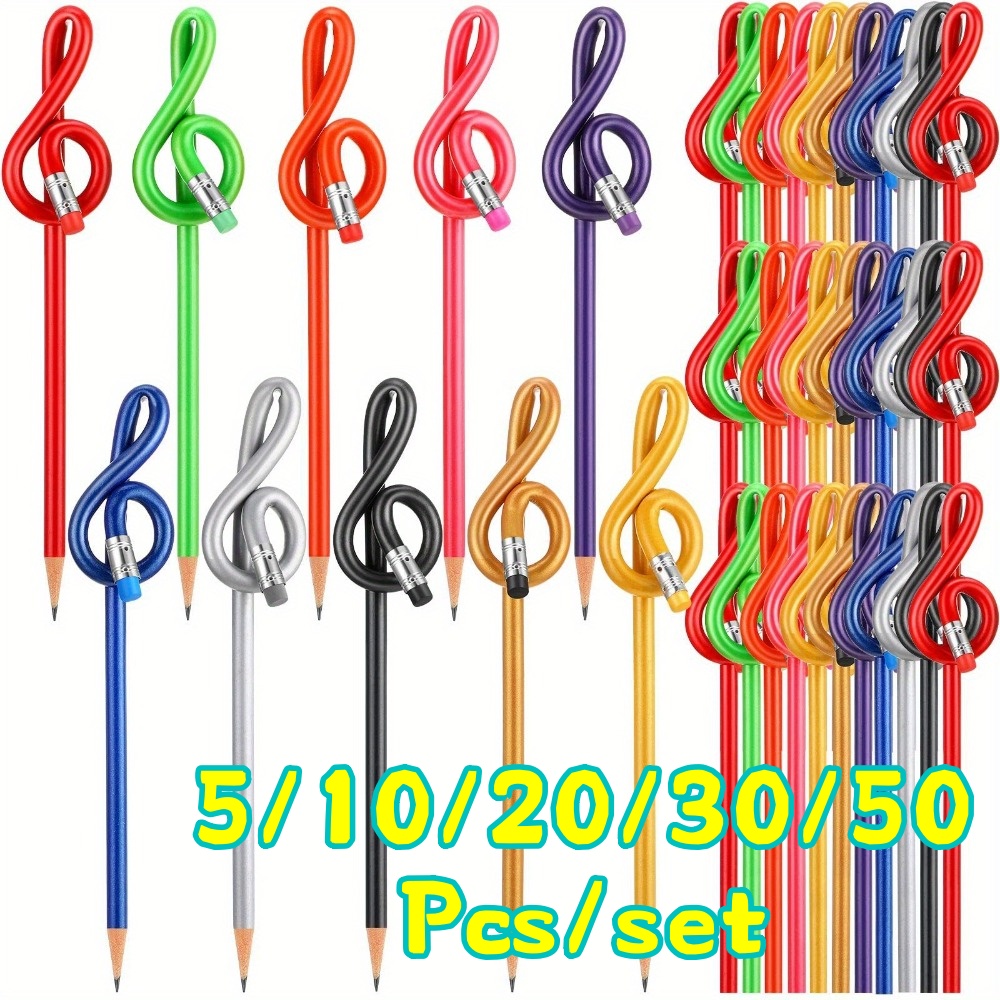 Paquet de 5 à 50 crayons de mu - Audio Music Notes avis et prix