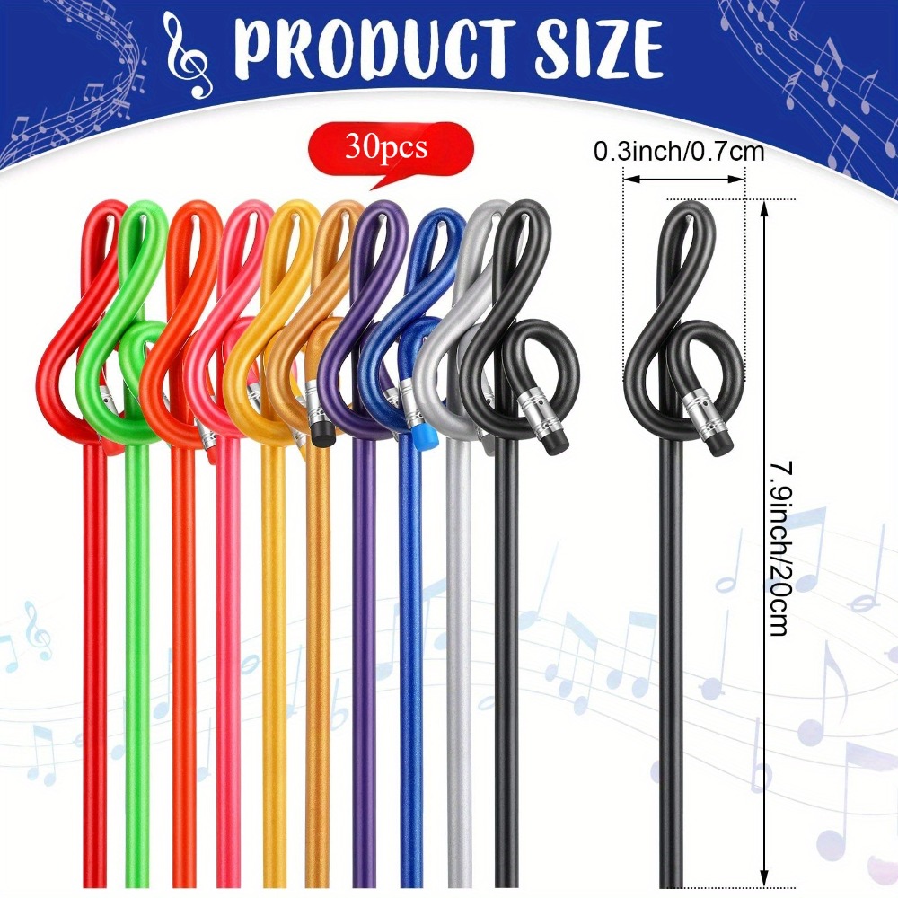 Paquet de 5 à 50 crayons de mu - Audio Music Notes avis et prix