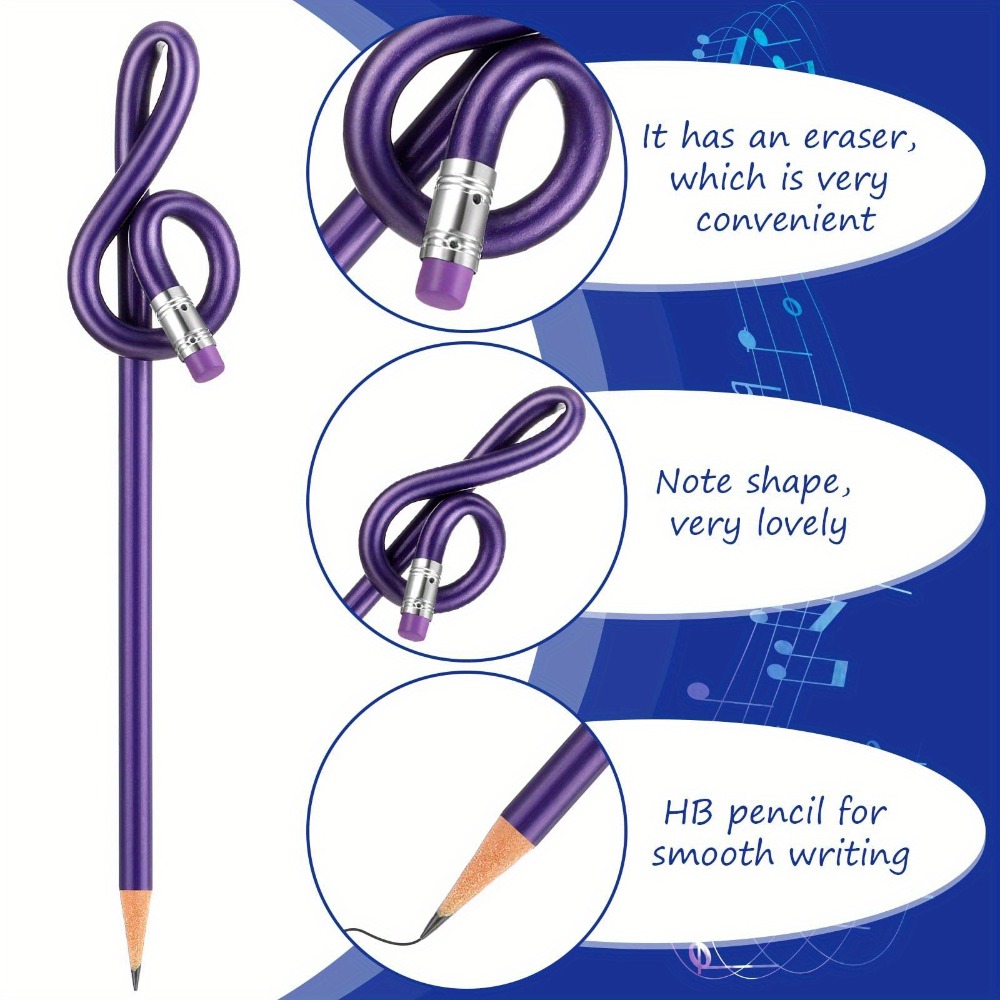 Paquet de 5 à 50 crayons de mu - Audio Music Notes avis et prix