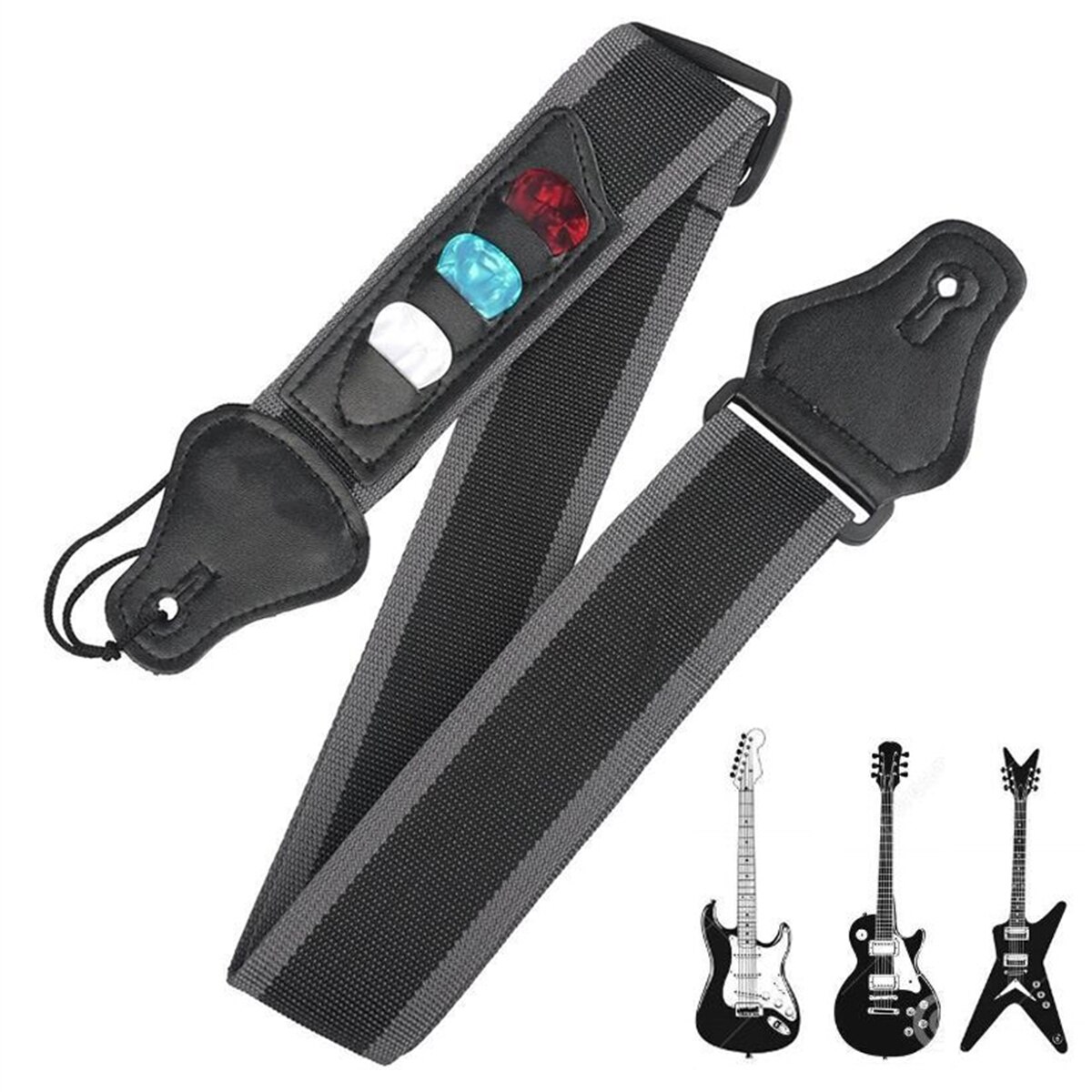 JEStrap électrique réglable av - Electric Guitar Pick Pack avis et prix