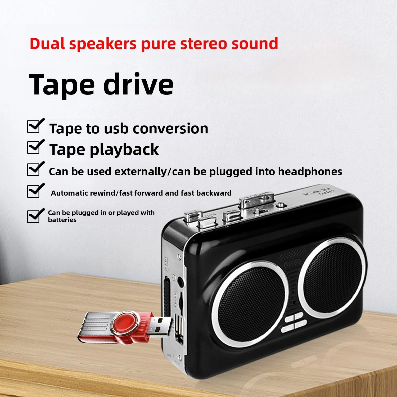 Lecteur de cassettes USB, Capt - Audio Music Mp3 Free avis et prix