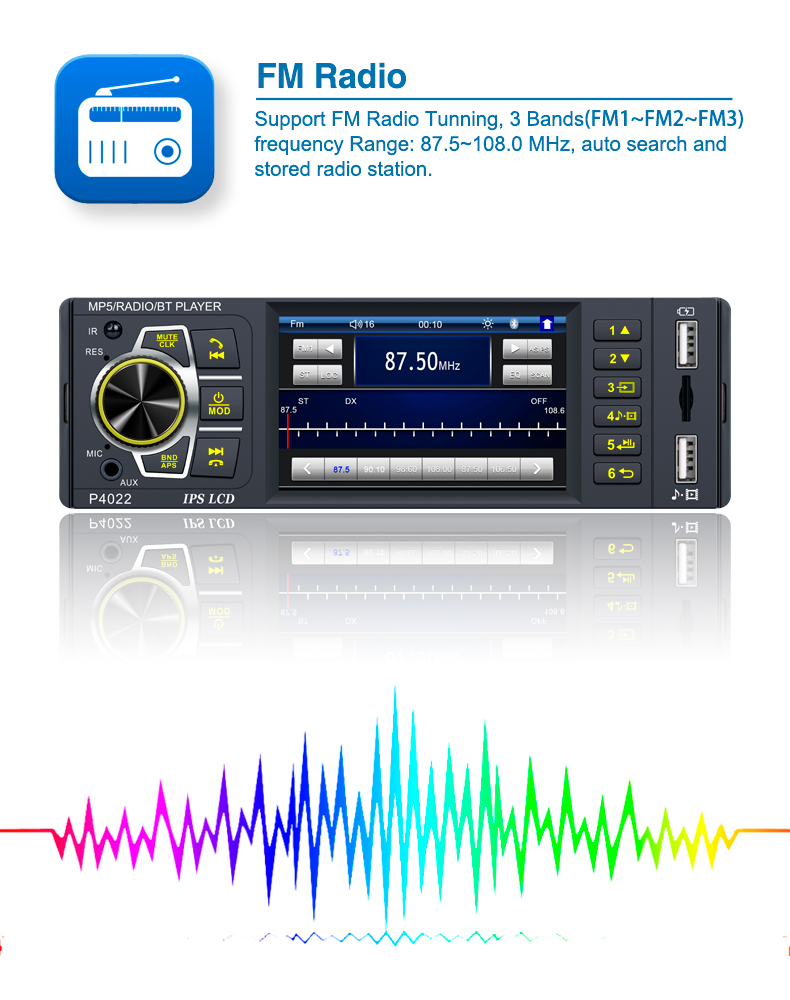 Autoradio stéréo à écran tacti - Audio Music Mp3 Free avis et prix