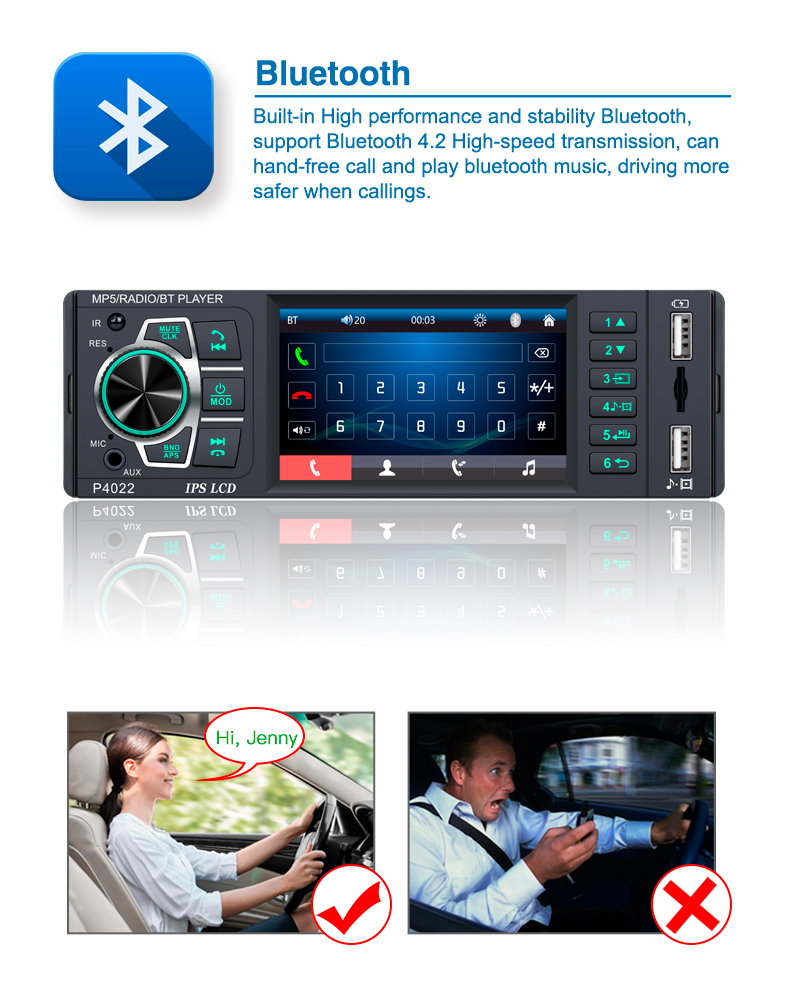 Autoradio stéréo à écran tacti - Audio Music Mp3 Free avis et prix