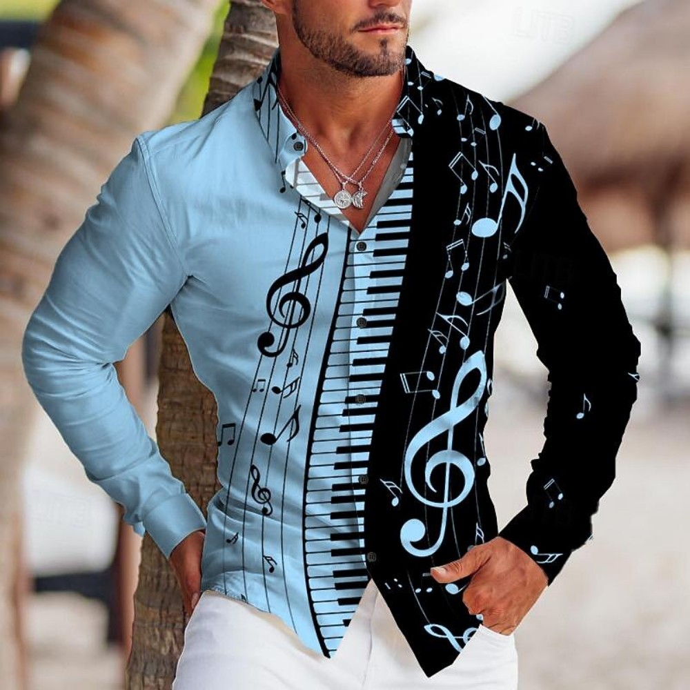 Chemise à manches longues pour - Audio Music Notes avis et prix