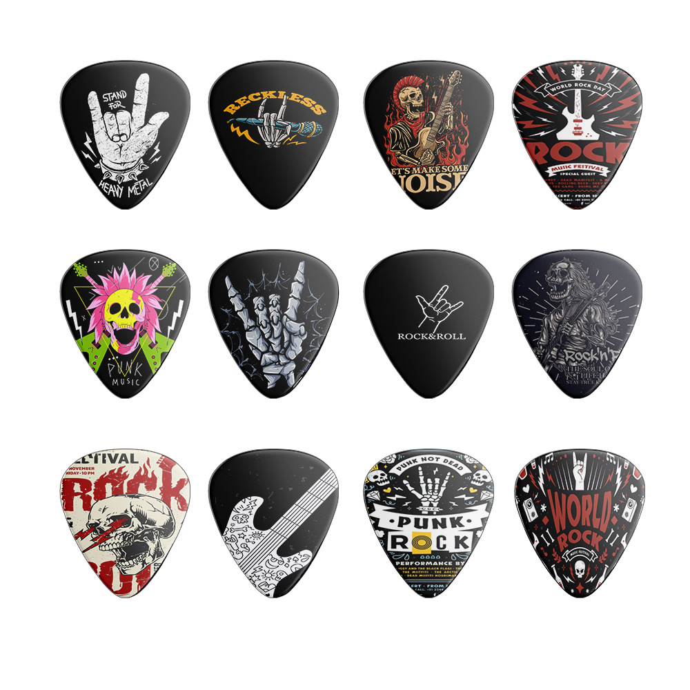 12 pièces plectres de guitare  - Electric Guitar Pick Pack avis et prix