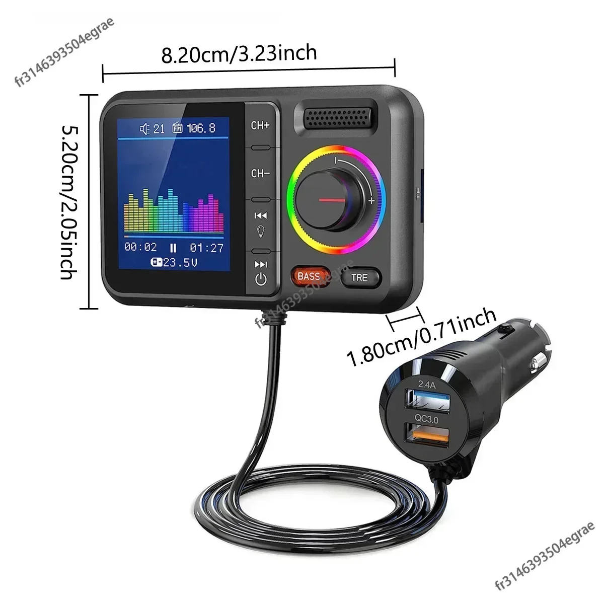 Émetteur FM sans fil avec gran - Audio Music Mp3 avis et prix